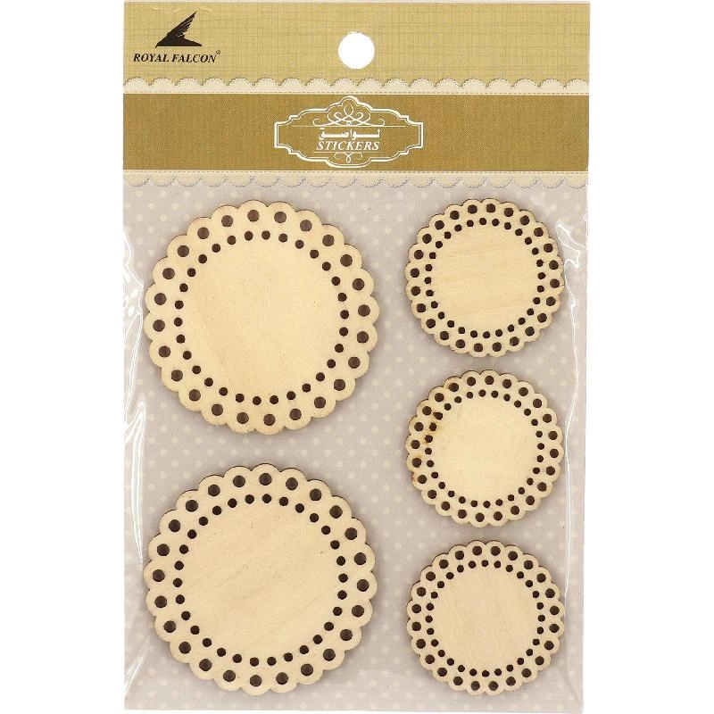 Royal Falcon Wood Sticker - Wood 6 Pieces