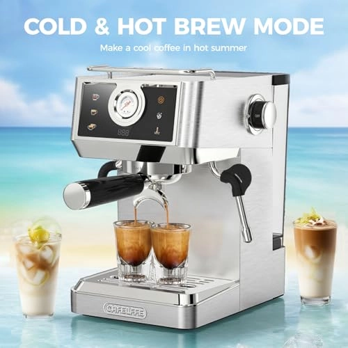 20Bar Espresso Machine - 1.3L Double Boilers One-Touch