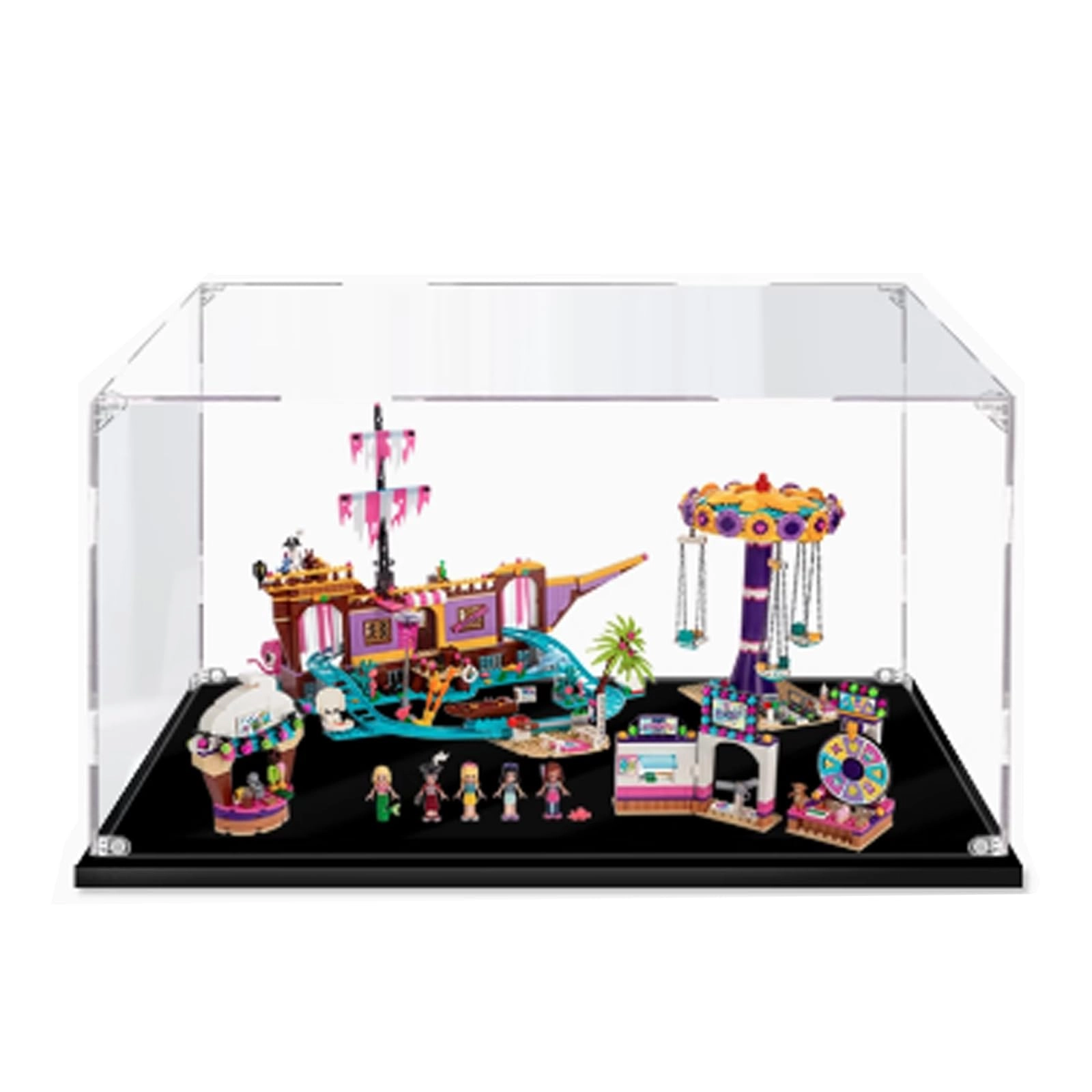 XDHVBES Acrylic Dustproof Display Case - Fun Amusement Park Lego