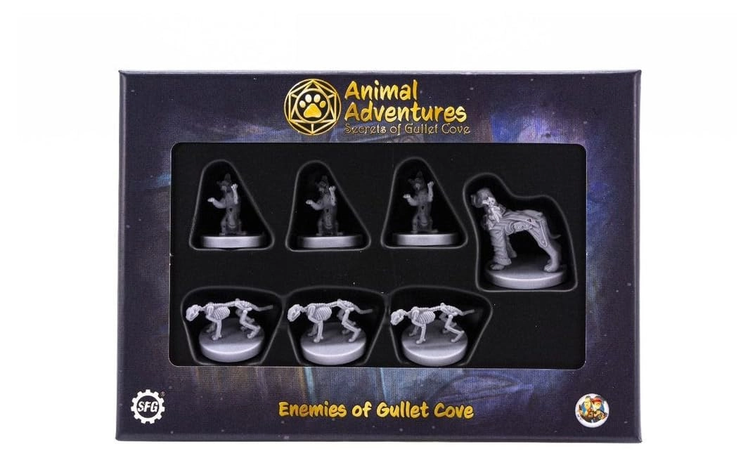 Steamforged Games Animal Adventures: Secrets of Gullet Cove - Enemies of Gullet Cove - RPG Villain Miniatures Ready to Paint 5e Compatible