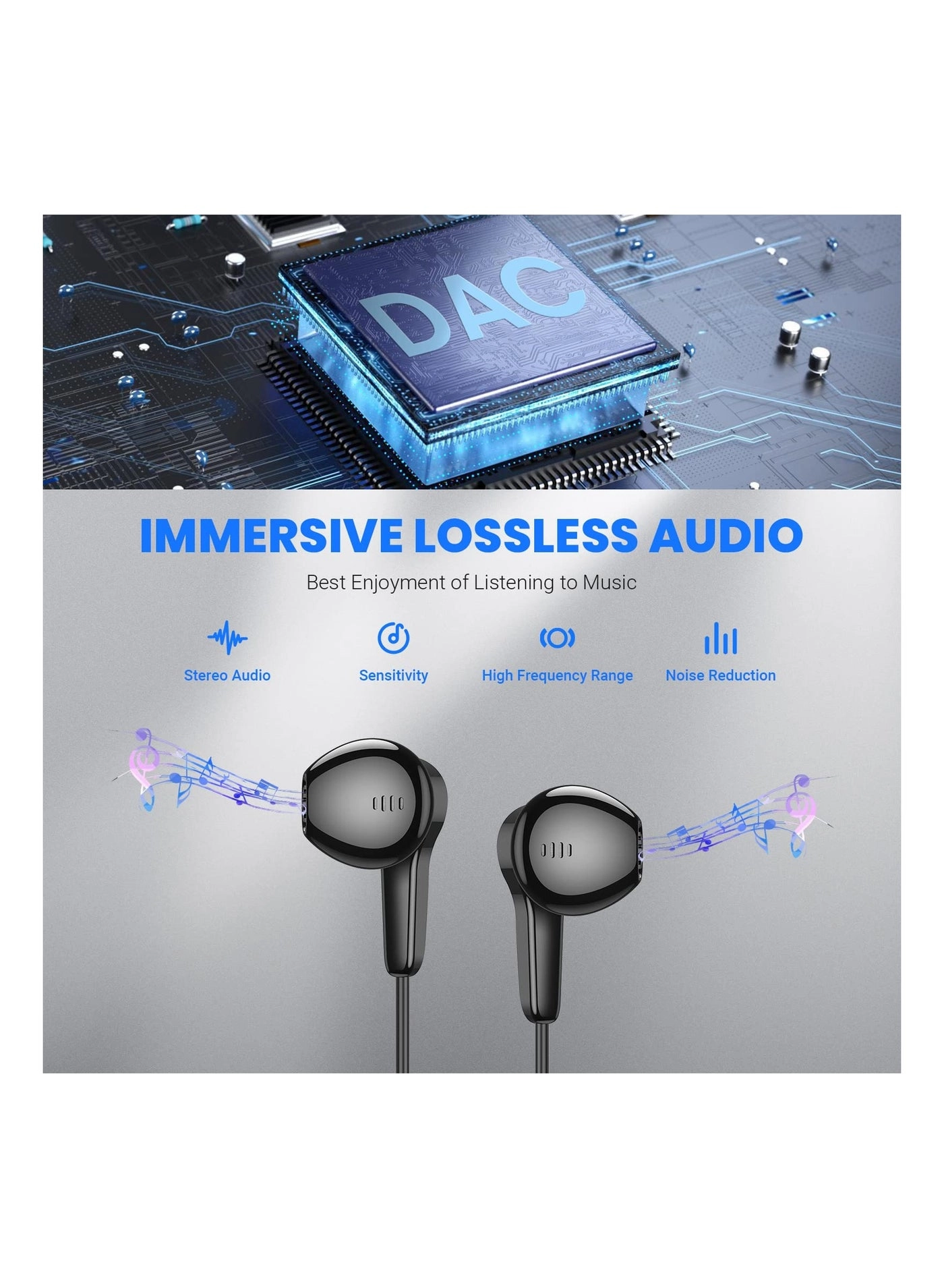 USB C Headphones Wired Earbud