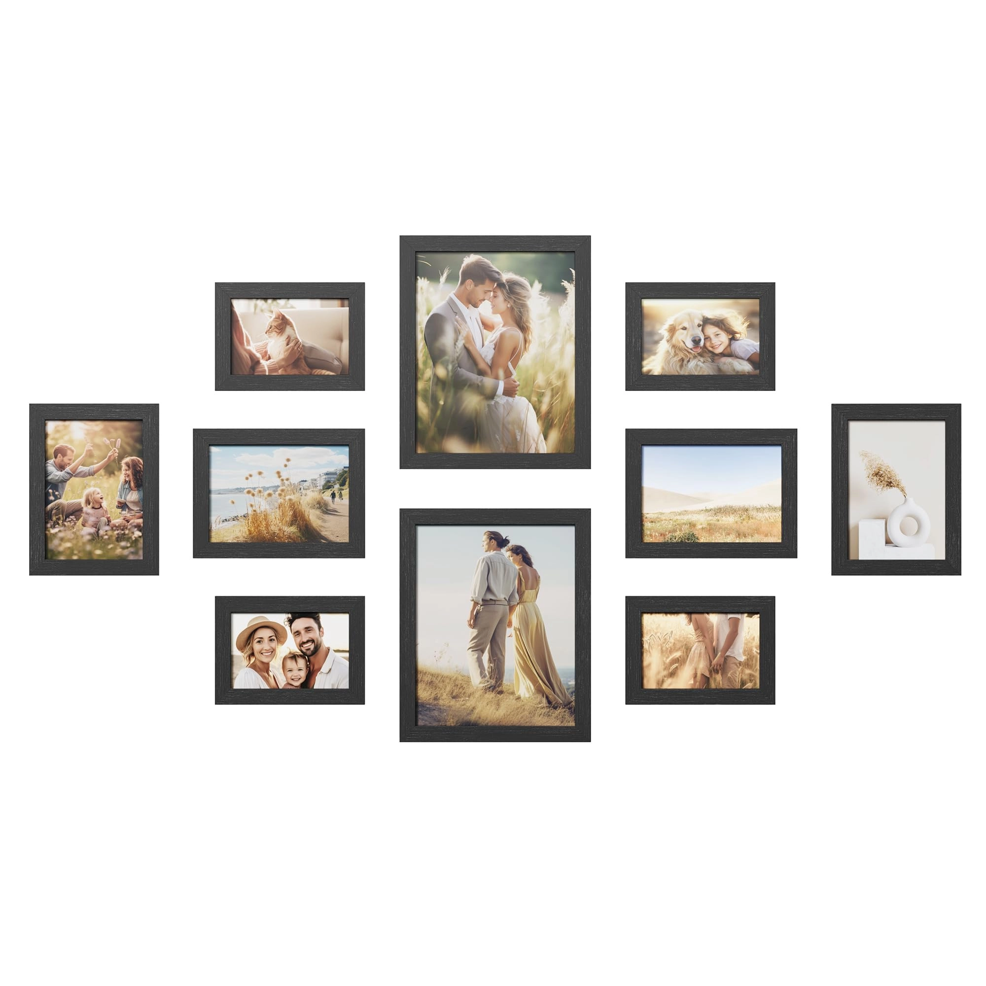 Songmics Set of 10 Picture Frames - 20 x 25 cm 13 x 18 cm 10 x 15 cm