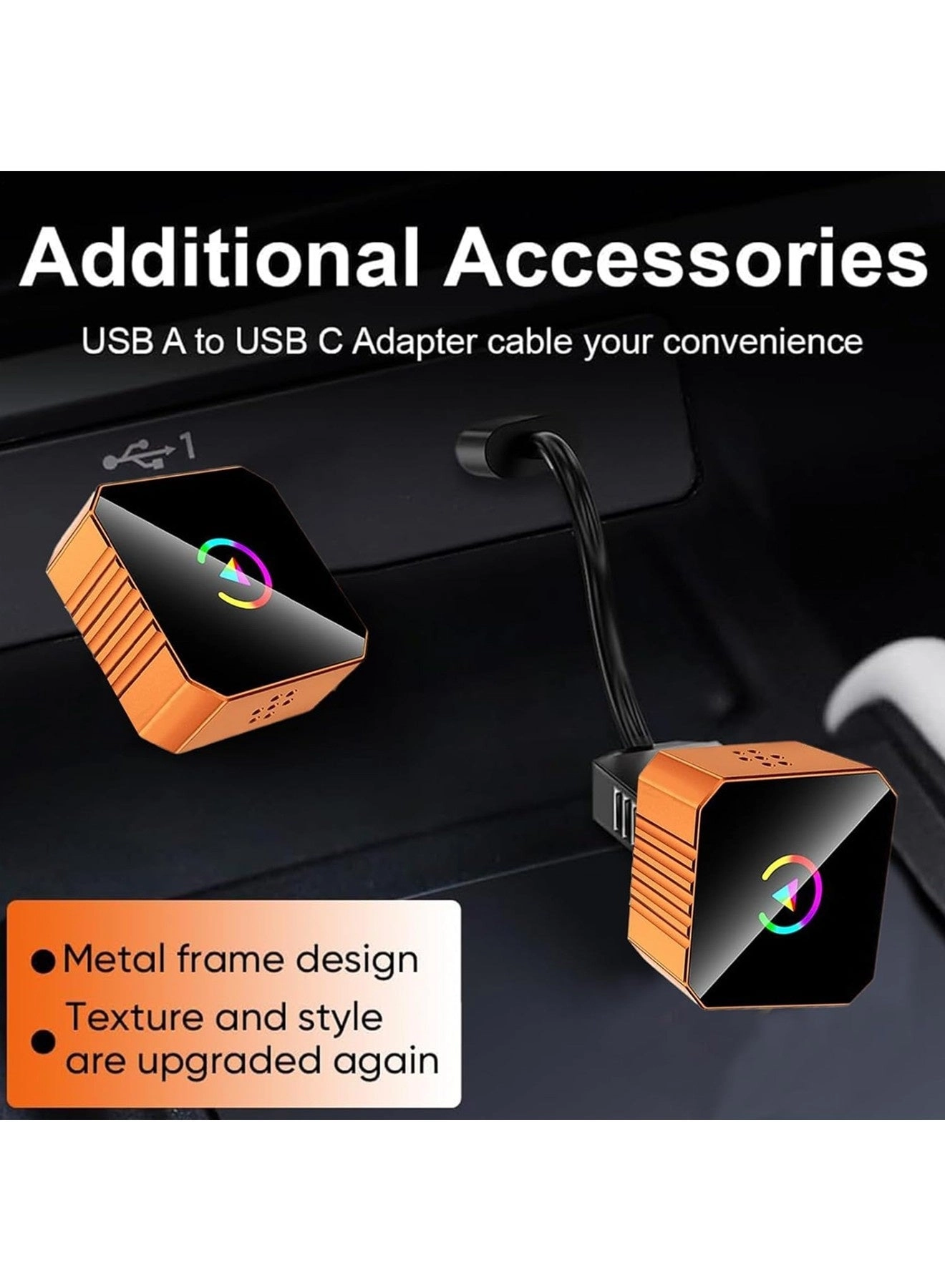 CarPlay Adapter & Android Auto Dongle - Wireless Mini USB-A/USB-C
