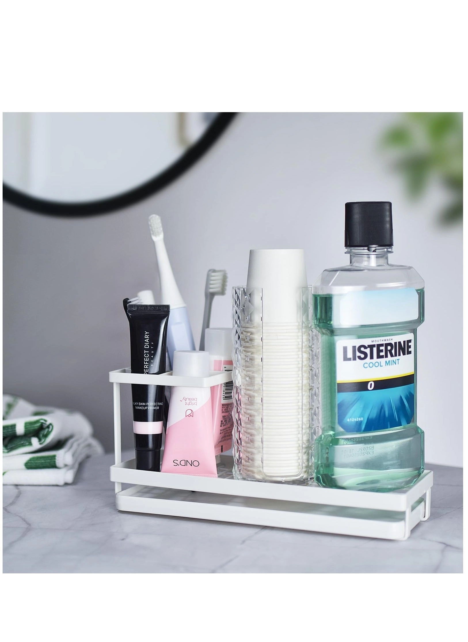 Toothbrush Holder - 4 Slots Bathroom Countertop