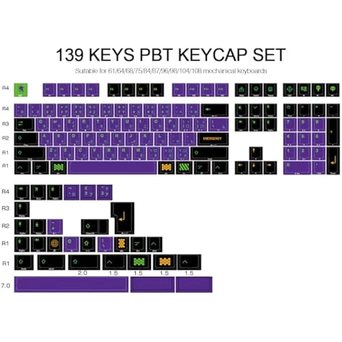 PBT Keycaps - 139 KEYS
