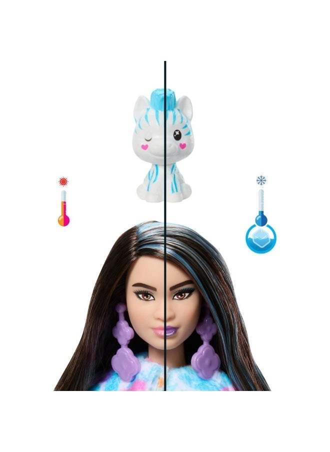 Cutie Color Reveal Zebra Doll - 10 Surprises Ages 5+