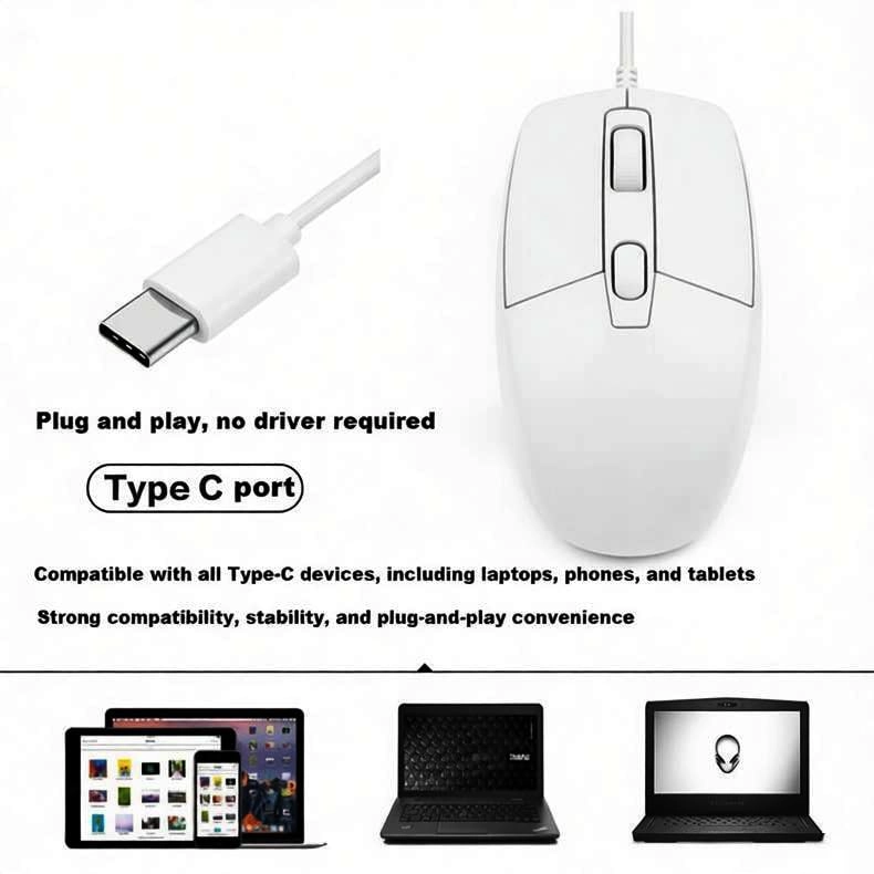 Wired USB C Mouse - USB