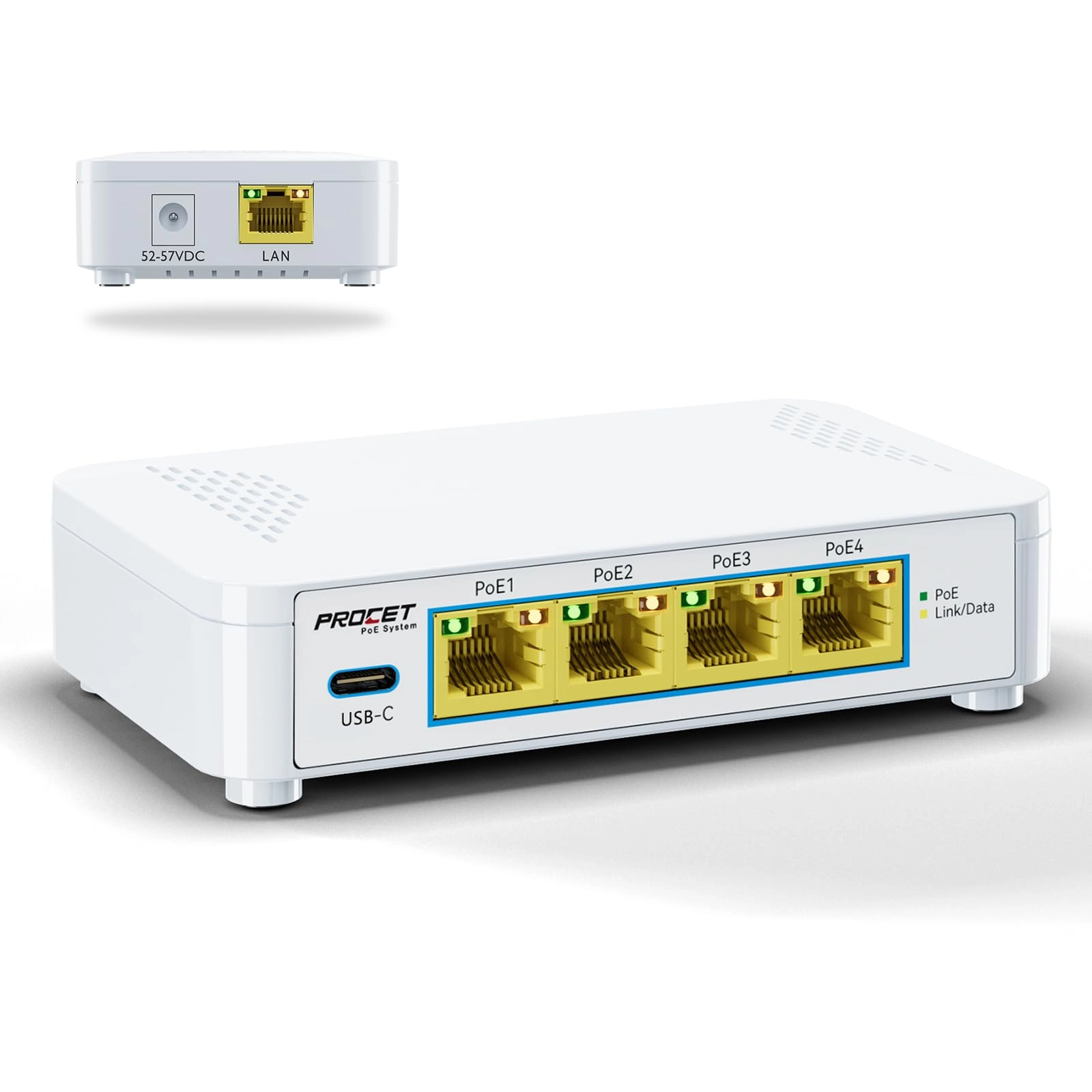 PROCET PoE System EN-S4P1C 5-ports