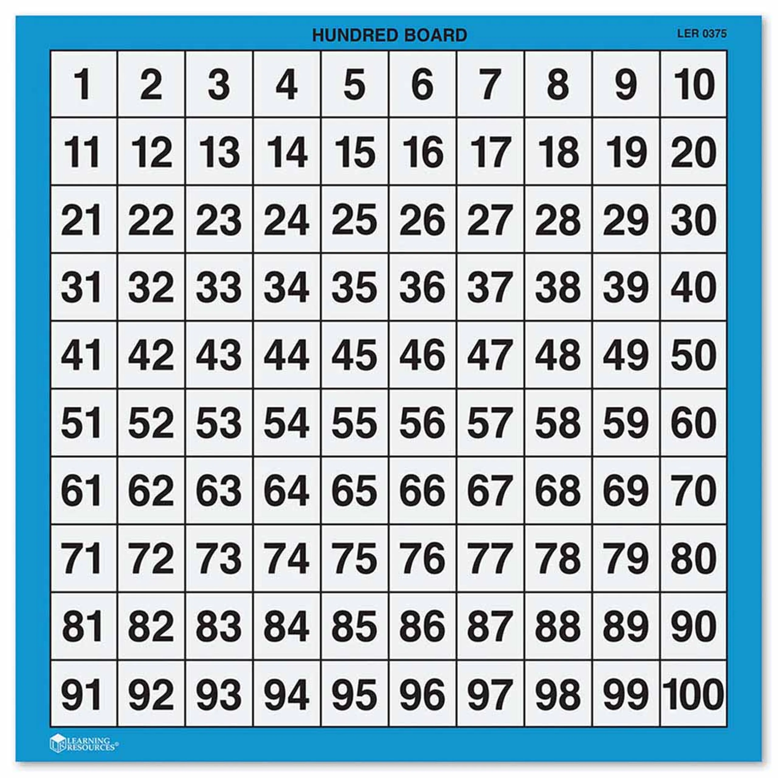 Wipe Clean Hundred Boards - Suitable for 5 years and above 10 pieces