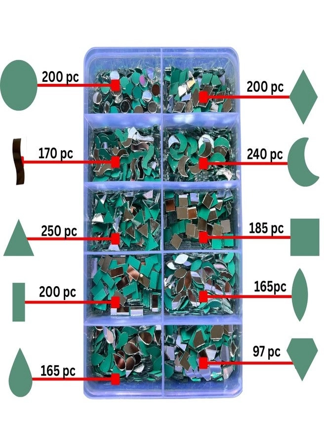 Mosaic Glass Pieces - Lippan, Mandala Art 1800 Pieces