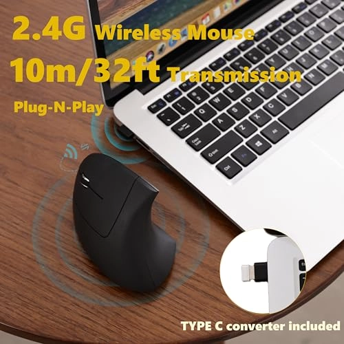 Left Handed Vertical Mouse - Wi-Fi