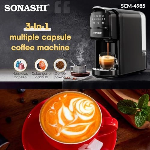 3-in-1 Multi-Capsule Coffee Machine SCM-4985+SCPM-872