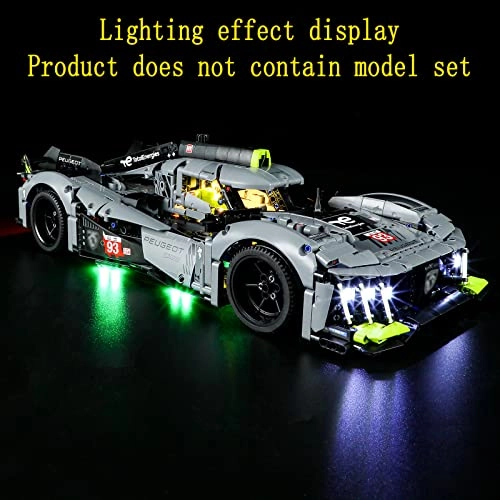 LED Lighting Kit for Technic 42156 - Acrylonitrile Butadiene Styrene Peugeot 9X8 24H Le Mans Hybrid Hypercar 1