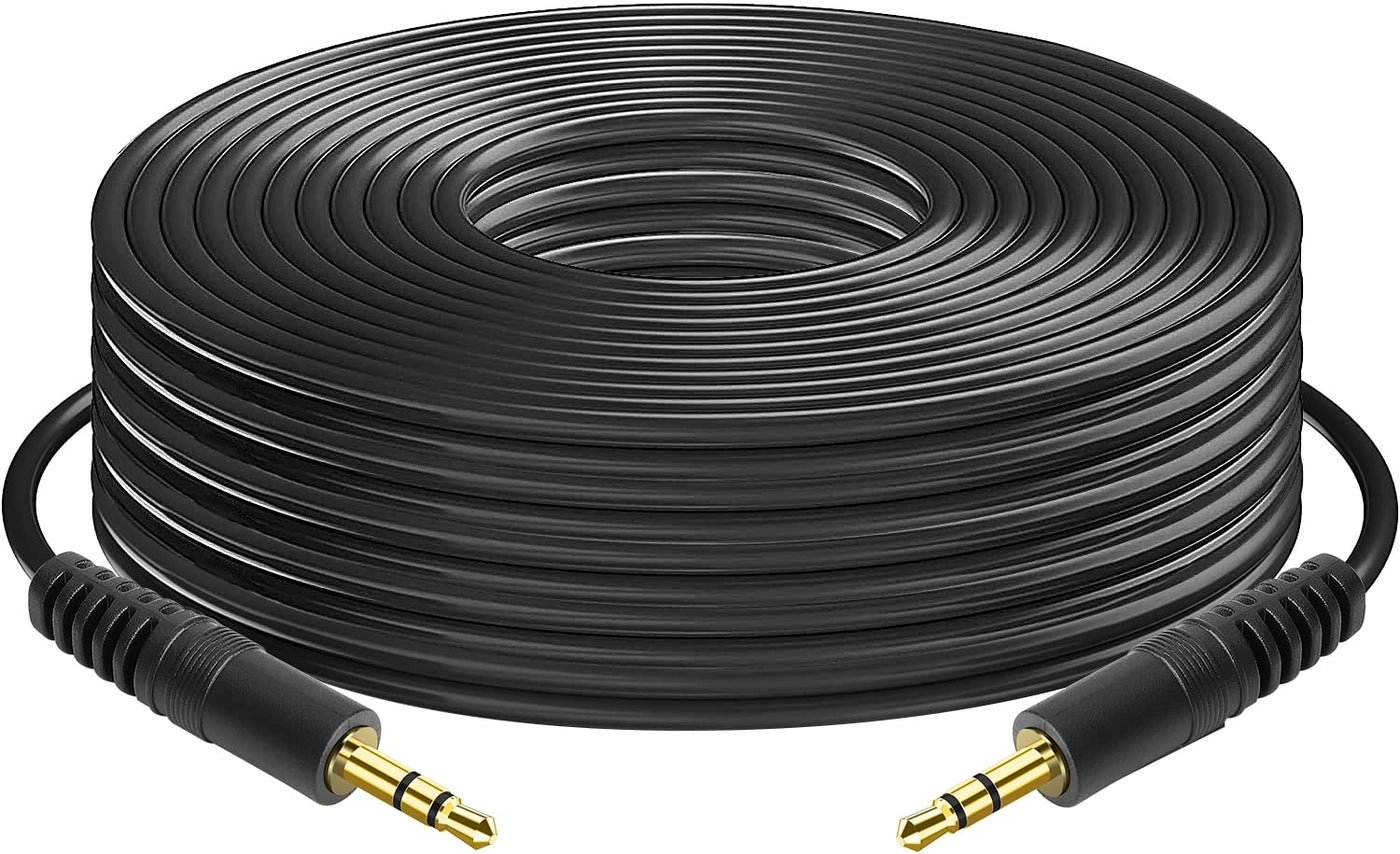 PASOW 3.5mm Stereo Audio Plug to Plug Cable - 30 Feet