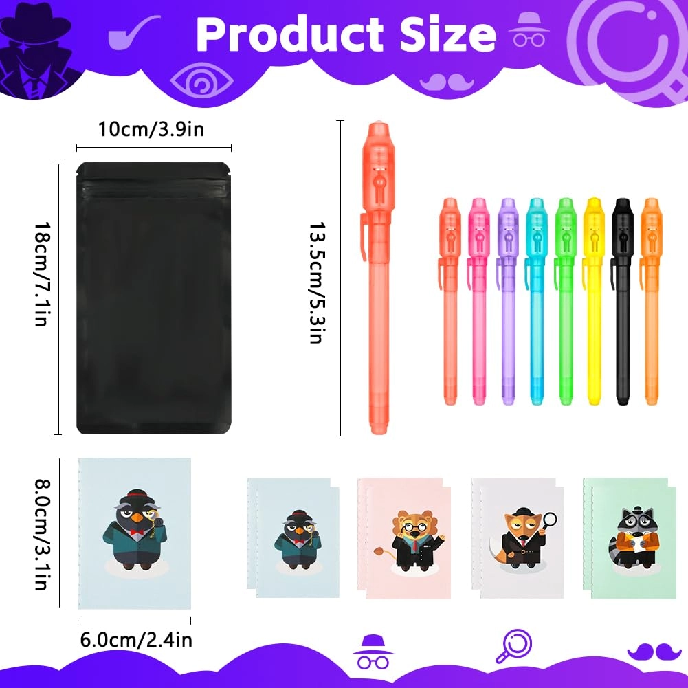 Invisible Ink Pen - Multi-colored Set