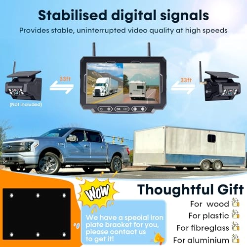 Magnetic Solar Wireless Backup Camera - Night Vision wireless 1080P