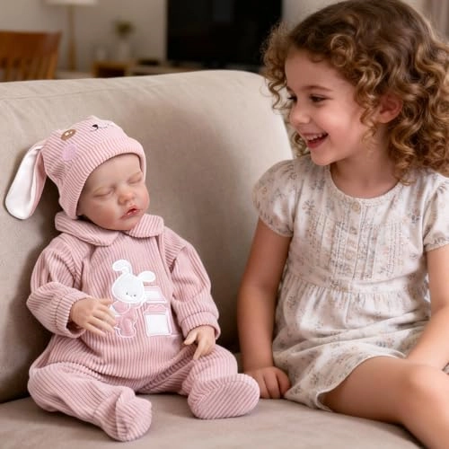 Reborn Baby Doll - 20-Inch Baby Girl Poseable Limbs Kit Ages 3+