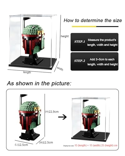 Acrylic Display Case - 62x30x20 cm for Lego 76139 Car Model