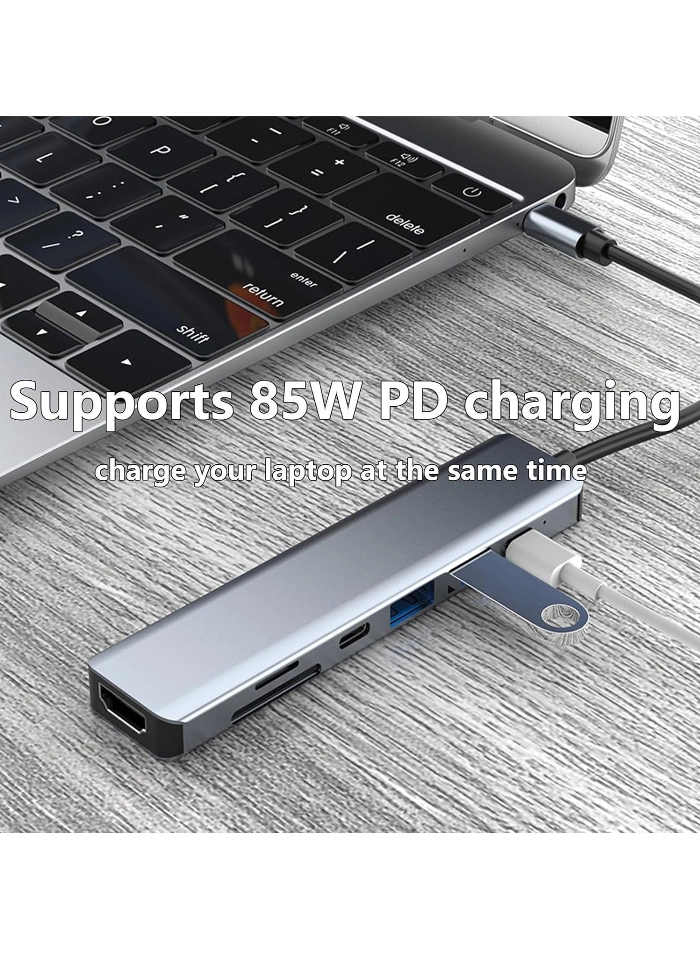 USB C Hub - 4K HDMI 2 USB 3.0 100W PD