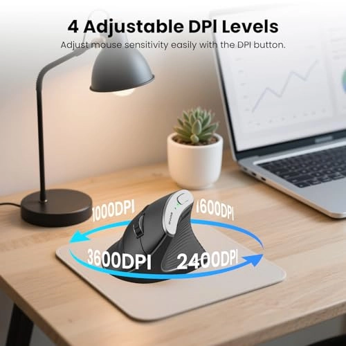 Vertical Ergonomic Mouse - Bluetooth 2.4G