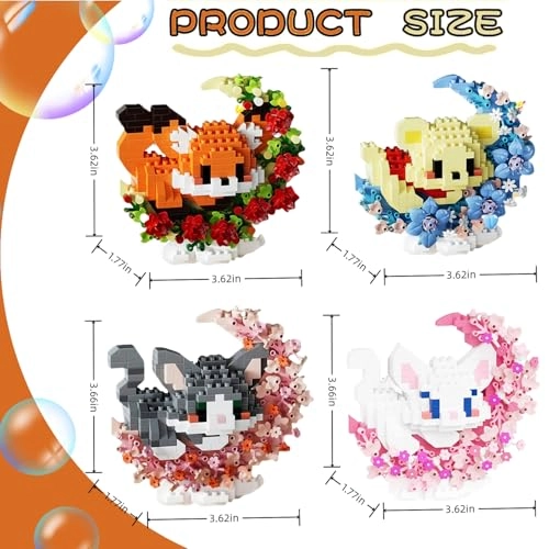 Micro Building Block Sets - Fox Pig Dog Cat Animal, Cartoon