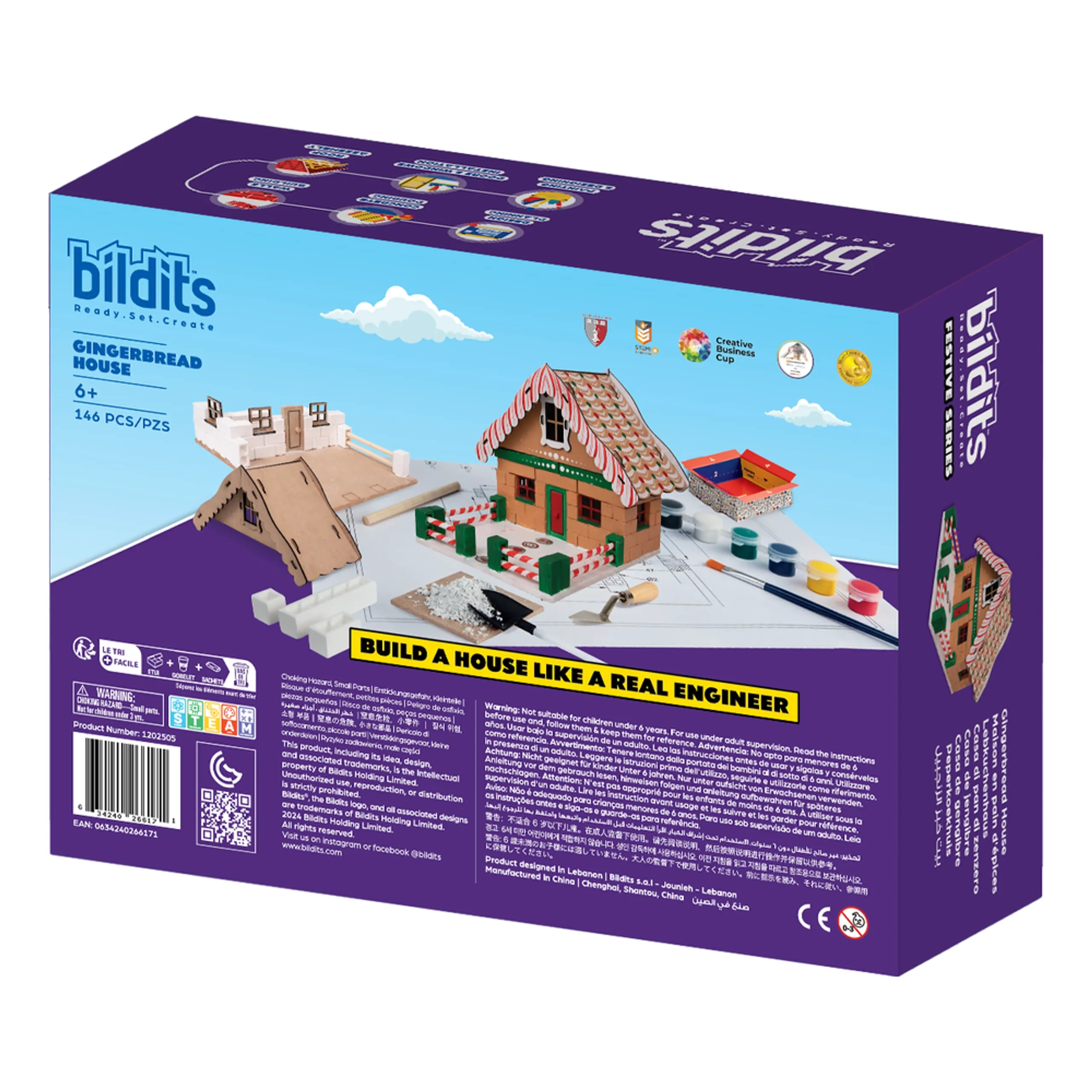 Gingerbread House DIY Kit - 146 Pcs