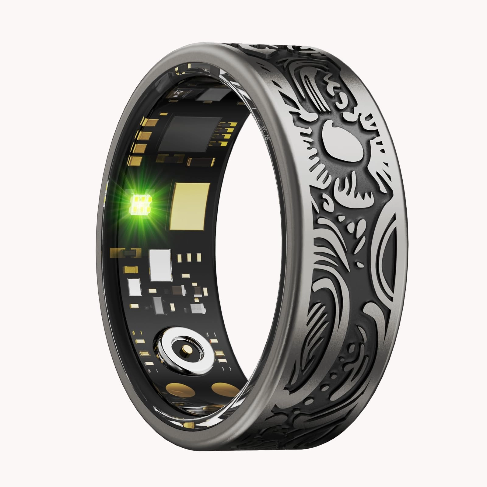 Loluka Smart Ring - Heart Rate Monitor Sleep Monitor Carbon Fiber