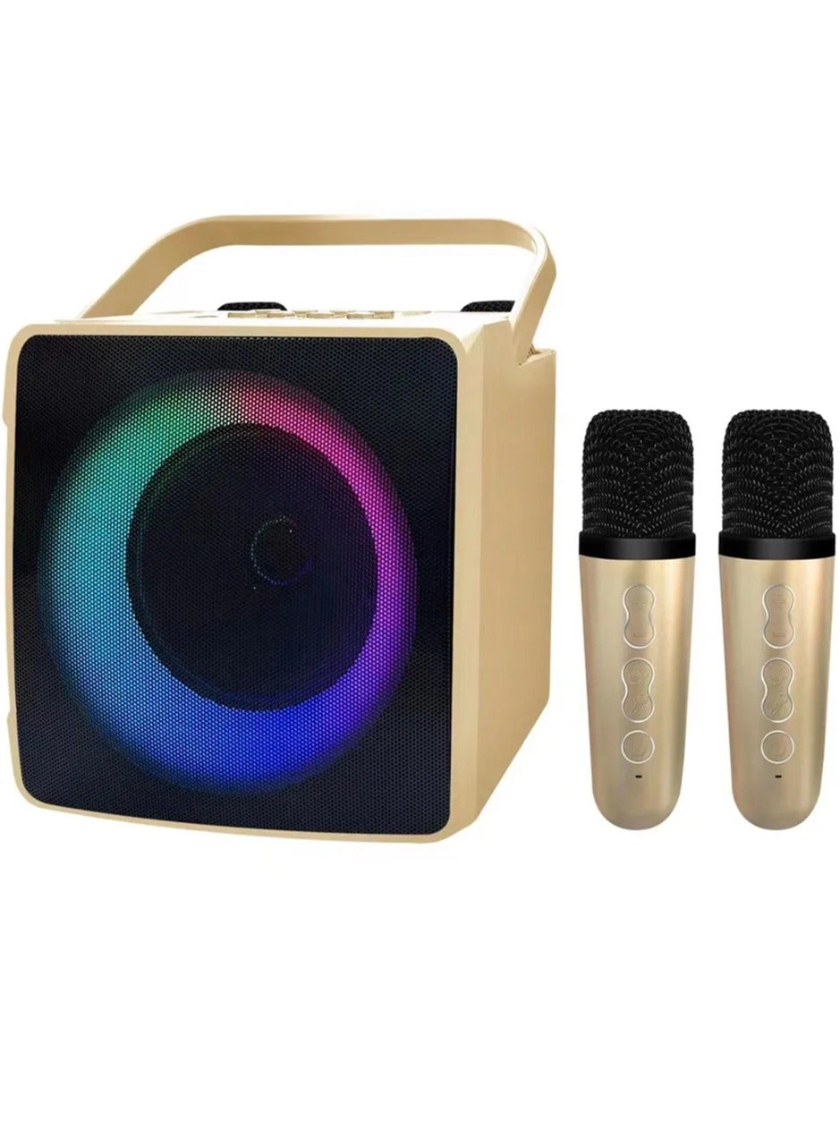 SD-508 - Mini Karaoke Bluetooth Speaker LED Lights Built-In Microphone