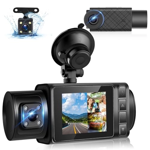 3 Channel Dash Cam - 1296p