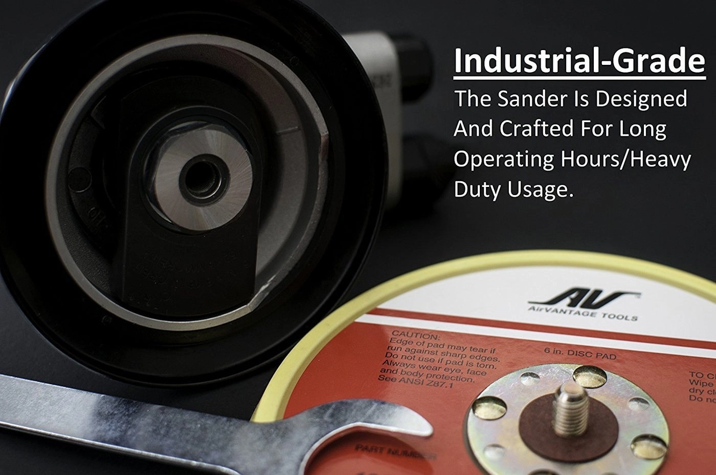 Random Orbital Air Sander - Industrial Grade Non-Vacuum 1/4 in. NPT Air Inlet