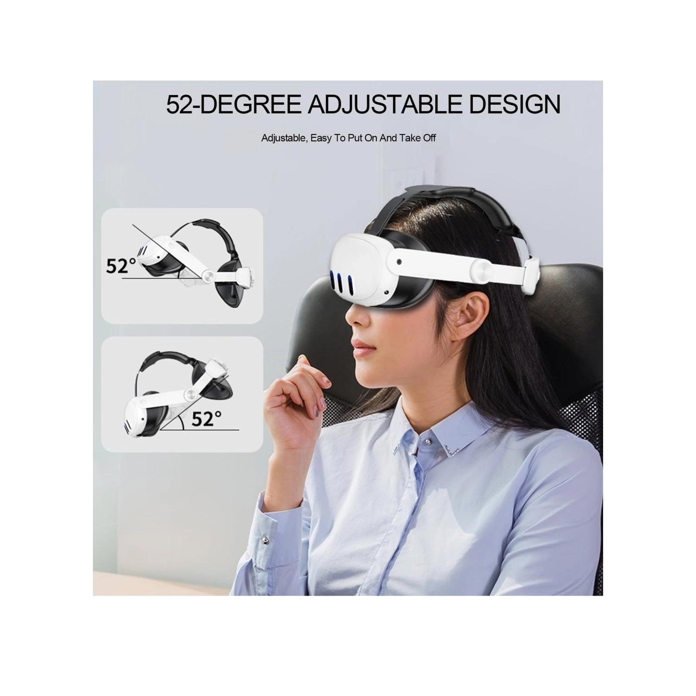 Head Strap - Oculus Quest 3 3-in-1 Adjustable Halo Headband