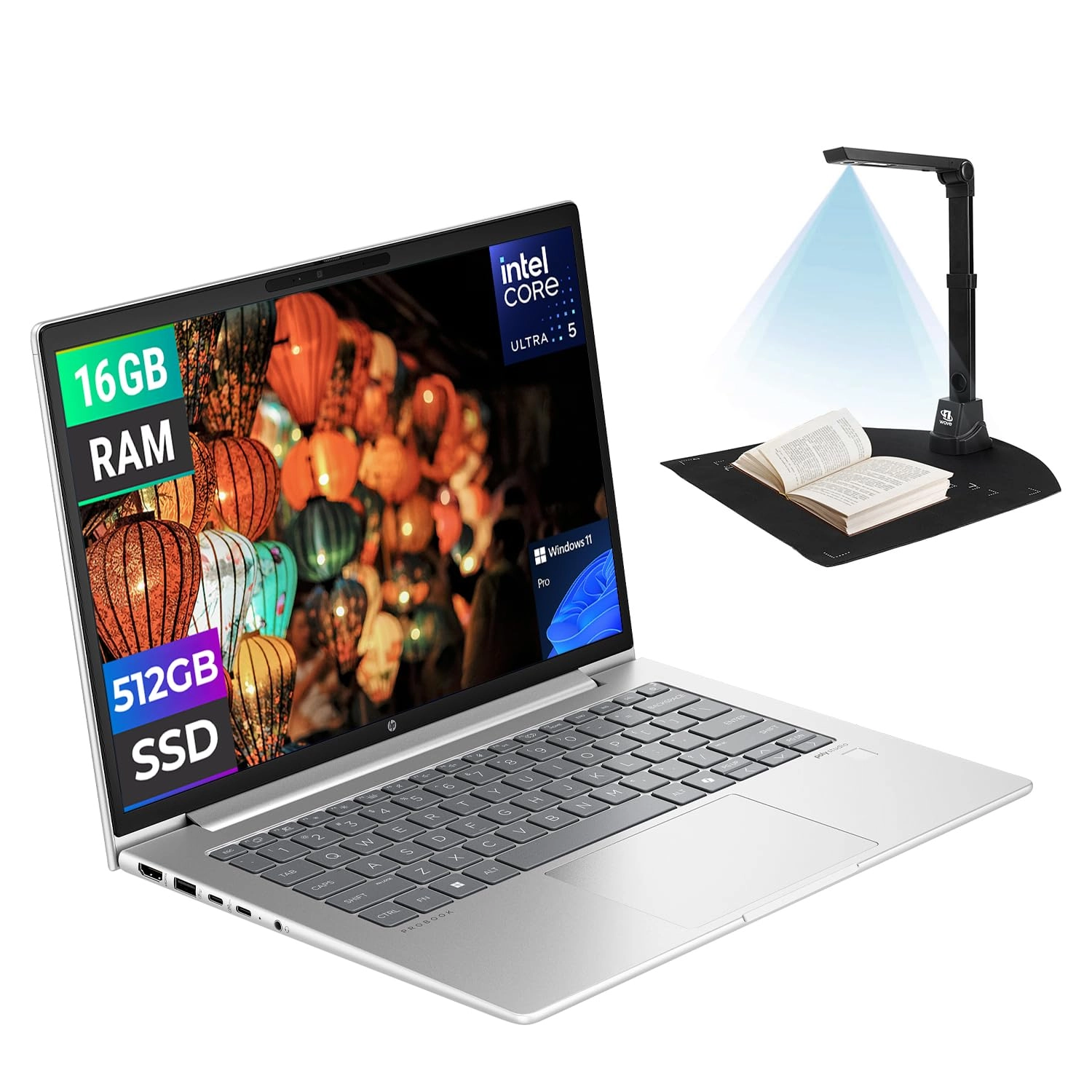 HP ProBook 440 G11 - 14.1'' Core Ultra 5-125U 16GB DDR5 512GB NVMe SSD + First Wave Document Scanner