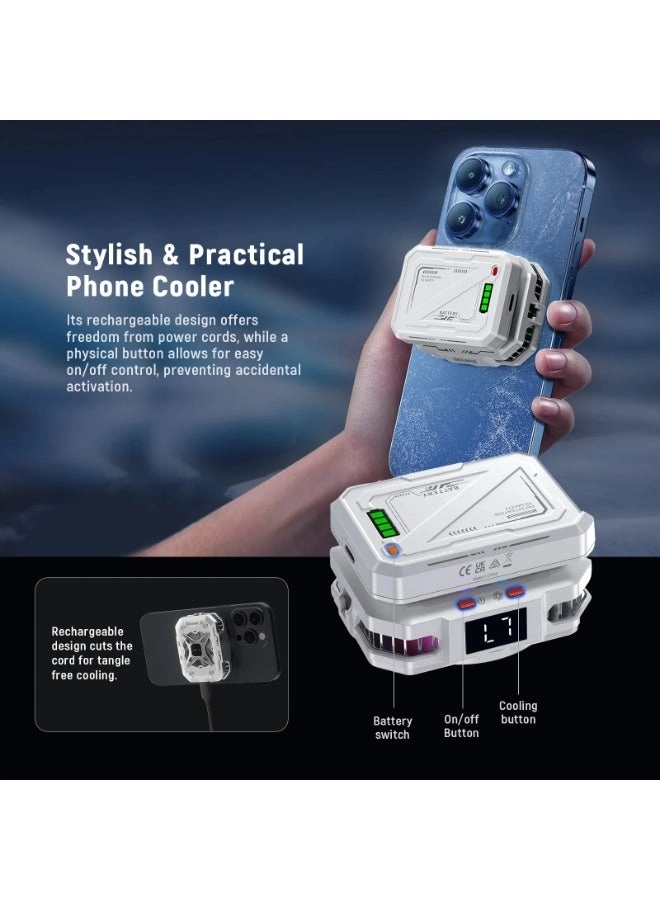 PA096 - Magnetic Phone Cooler 5000mAh for iPhone 16/15 Pro Max