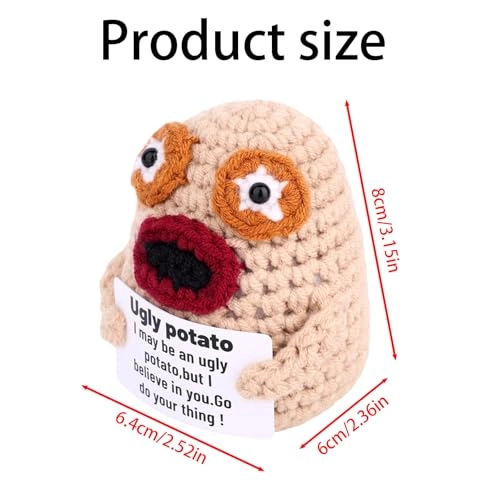 Mini Funny Knitted Potato - 7.5cm