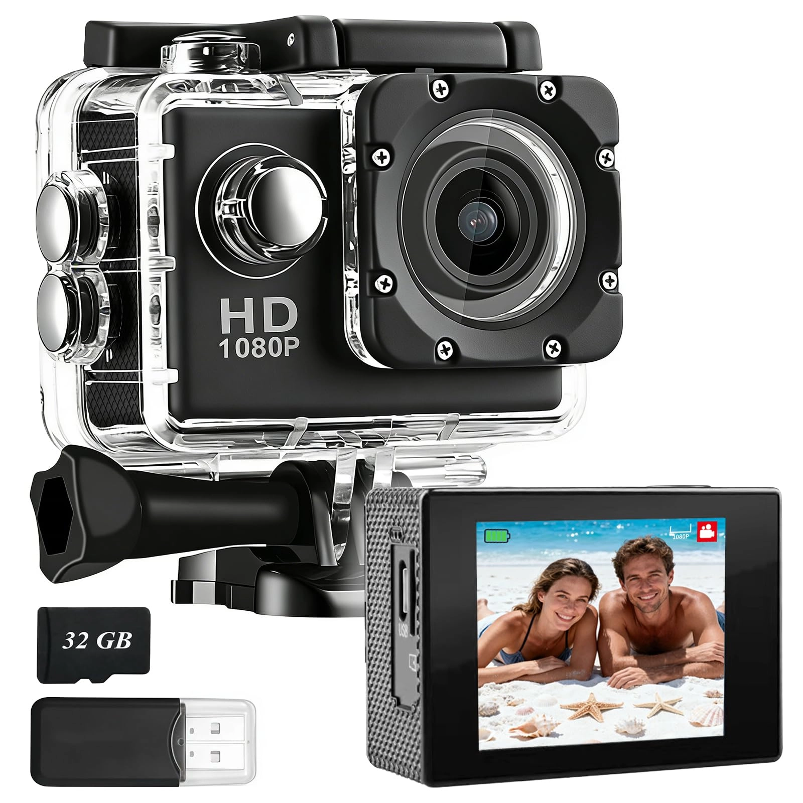 TRADE TECH FRANCE HD Sports Camera - 1080P 30FPS Kit