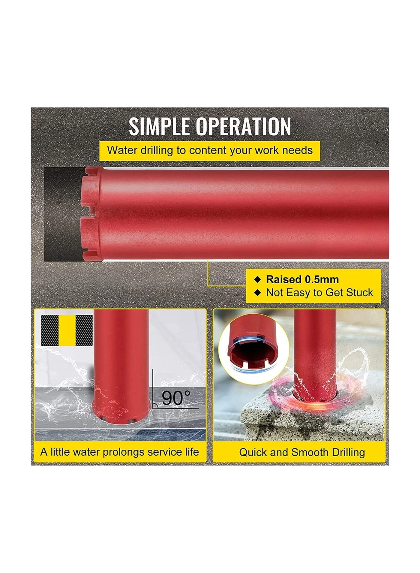 Diamond Core Drill Bit - Carbon Steel 1 76 mm