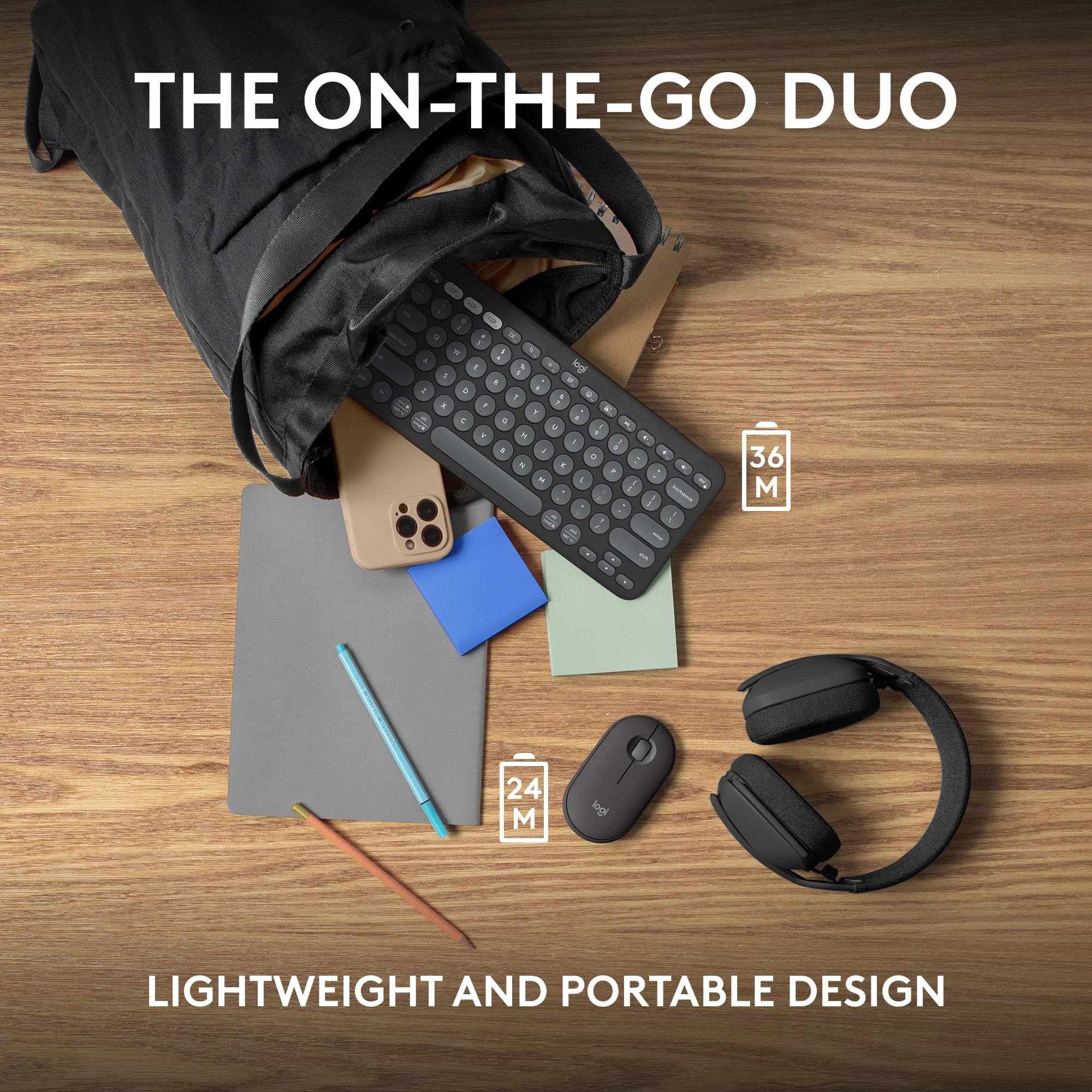Pebble 2 Combo - QWERTY Battery Powered, Linux, Mac, Optical, PC