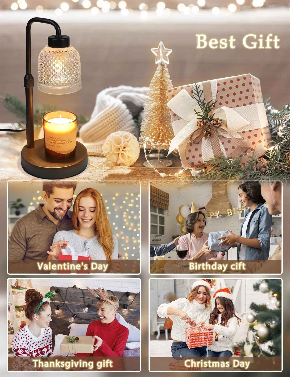 Candle Warmer Lamp - Timer Dimmable Adjustable