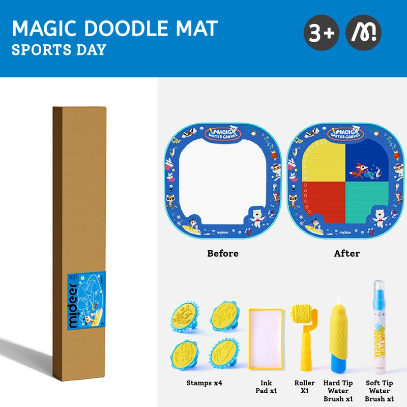Magic Doodle Mat - brush stamps rollers