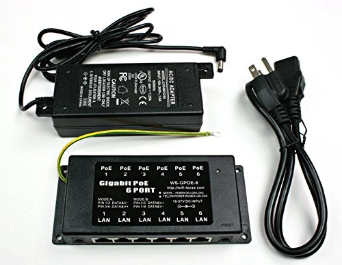 WS-GPOE-6 - 48 Volt 60 Watt 6 Gigabit 802.3af