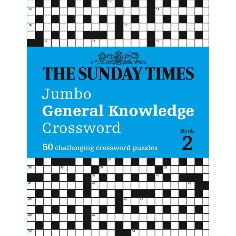HarperCollins Publishers Jumbo General Knowledge Crossword Book 2 - 50 General Knowledge Crosswords 128 pages