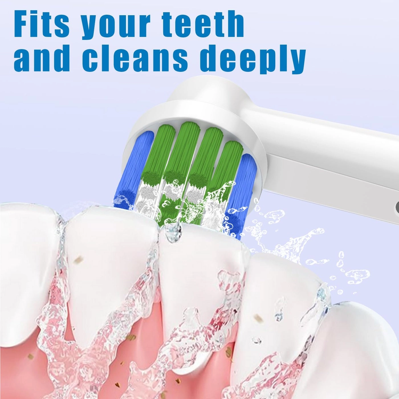 Replacement Toothbrush Heads - Compatible with Oral B Braun Pro 500, 1000, Genius X, Smart 1500 Series 8 Pack White+Black