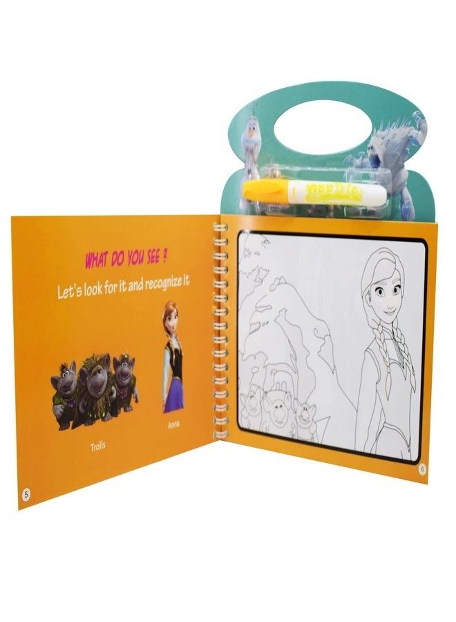 Ice Princess Theme Reusable Magic Water Painting Book - 1Pc