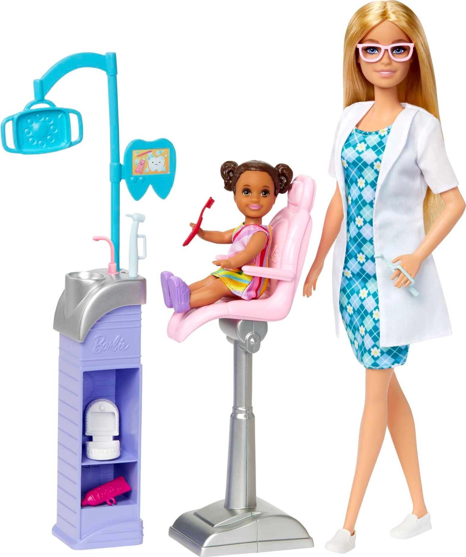 Barbie Careers Dentist Doll and Playset - 2 Dolls Ages 3+