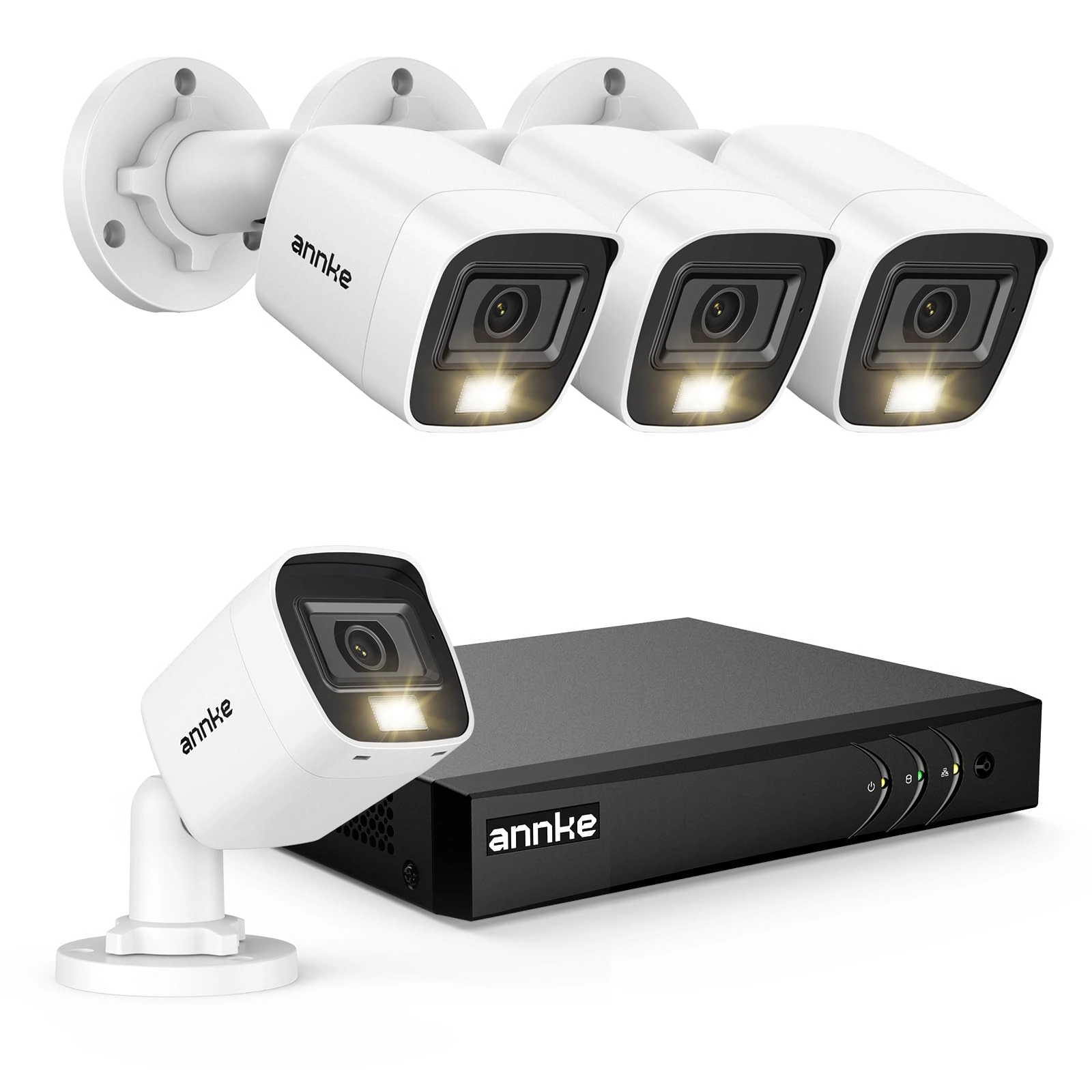 Annke 4CH DVR + 1080P Weatherproof Bullet Camera