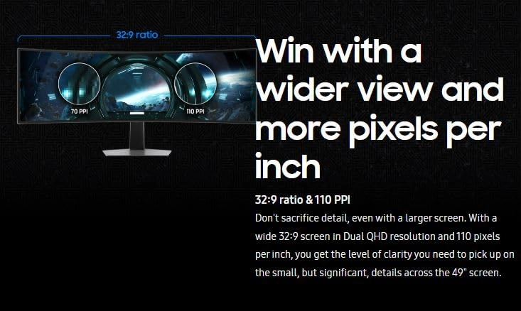 G9 - LS49DG912SMXUE 49 Inches 5120x1440 Pixels