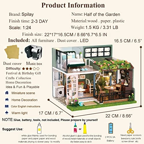 DIY Miniature Dollhouse Kit - 124 scale
