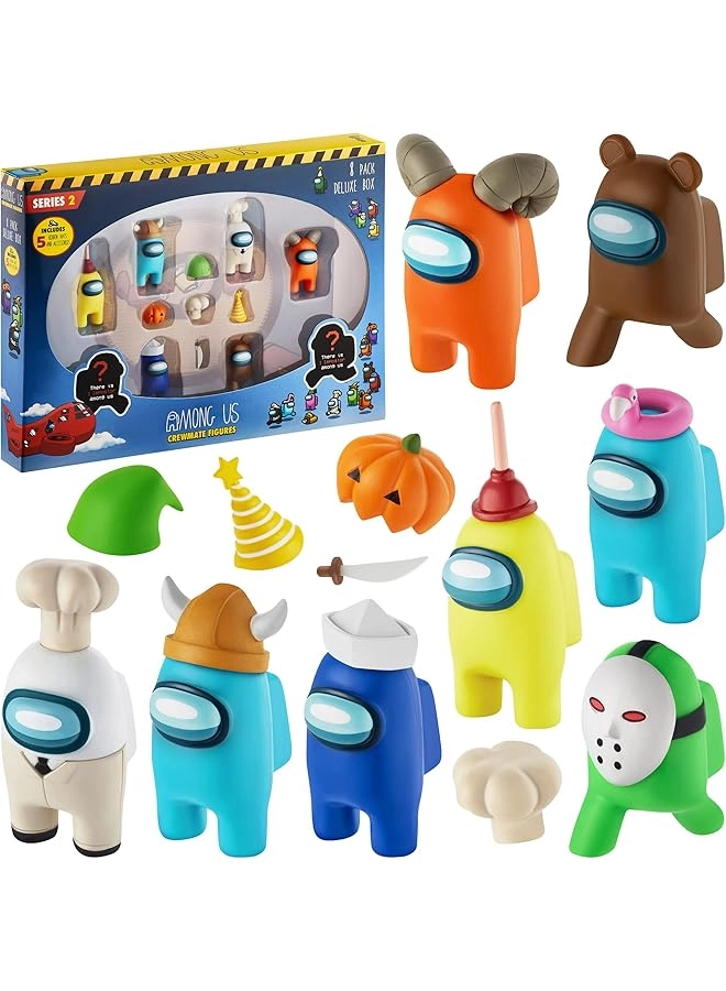Toikido and Innersloth Crewmate Figures - 8 Pcs Deluxe Box