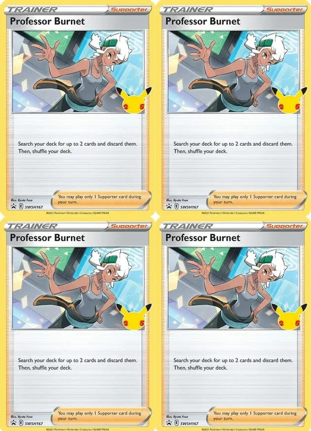 Pokémon Professor Burnet SWSH167 - 4pcs