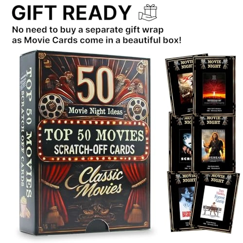 Top 50 Movie Night Scratch Off Cards - English Adult